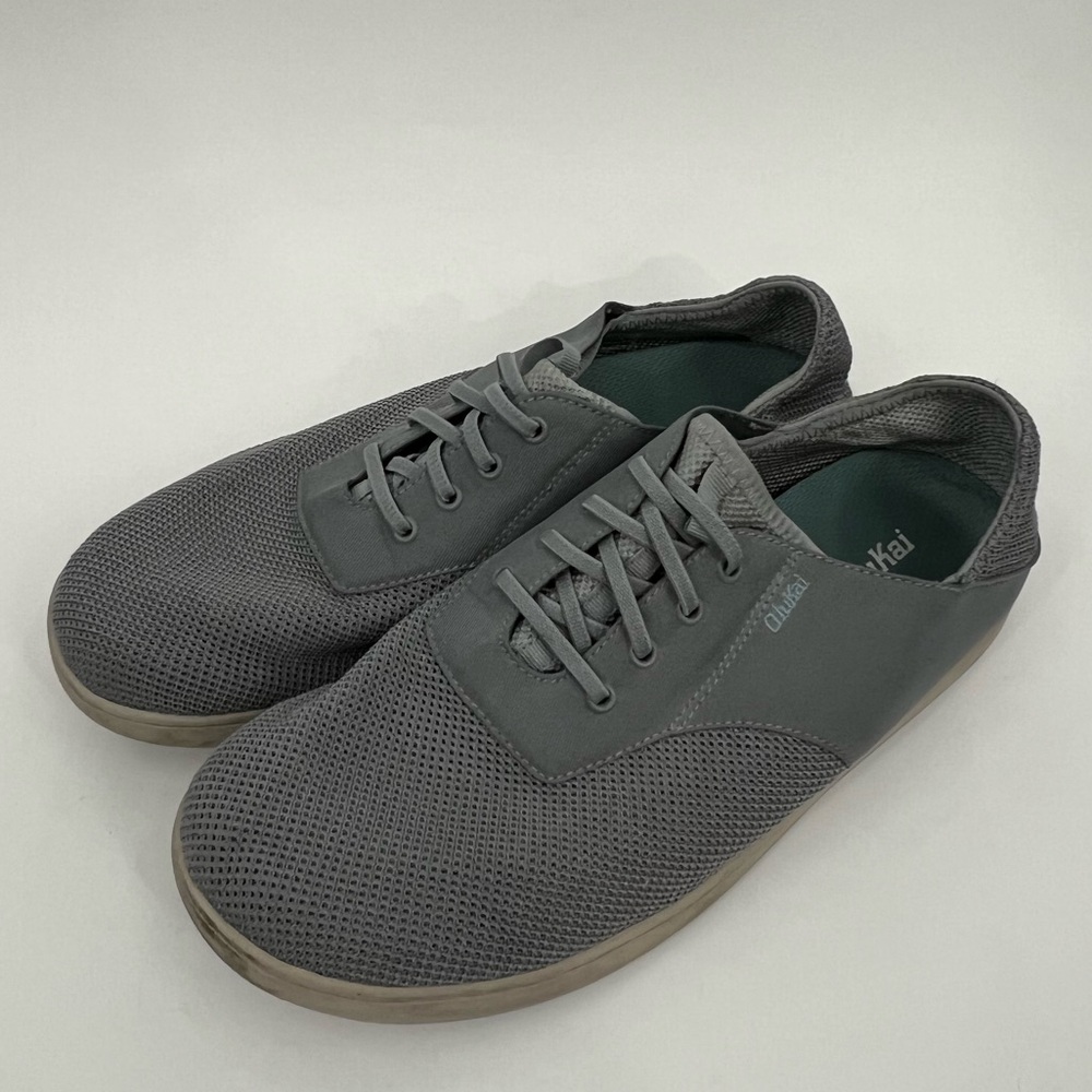 Olukai Nohea Moku gray slip on sneaker